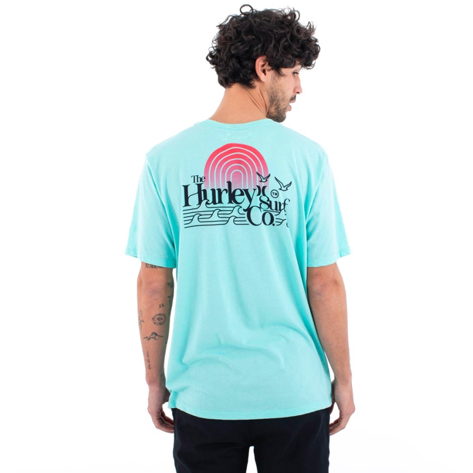 Ανδρική Κοντομάνικη Μπλούζα Τιρκουάζ - Hurley Everyday Windshell