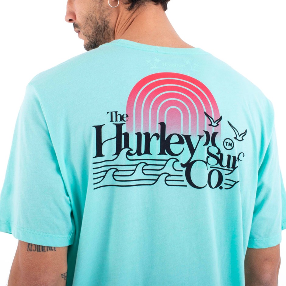 Ανδρική Κοντομάνικη Μπλούζα Τιρκουάζ - Hurley Everyday Windshell