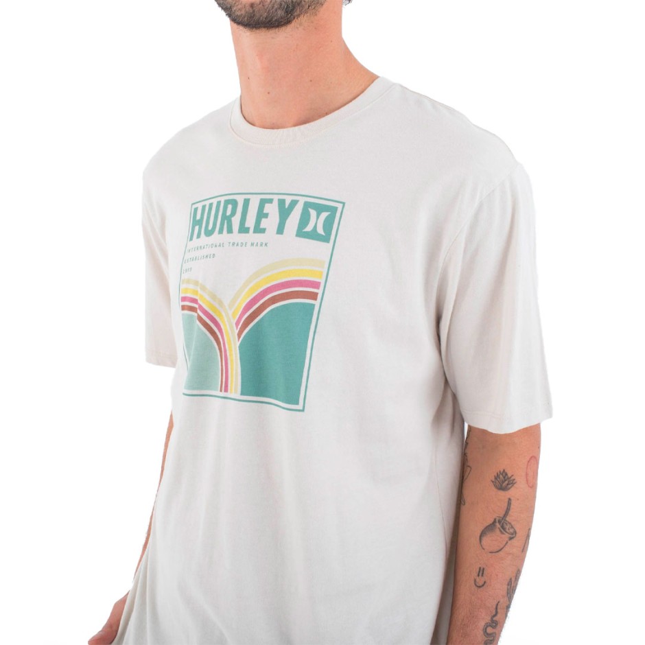 Ανδρική Κοντομάνικη Μπλούζα Εκρού - Hurley Everyday Rolling Hills