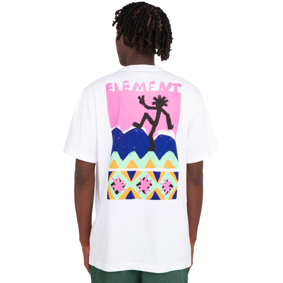 Ανδρική Κοντομάνικη Μπλούζα Λευκή - Element Conquer