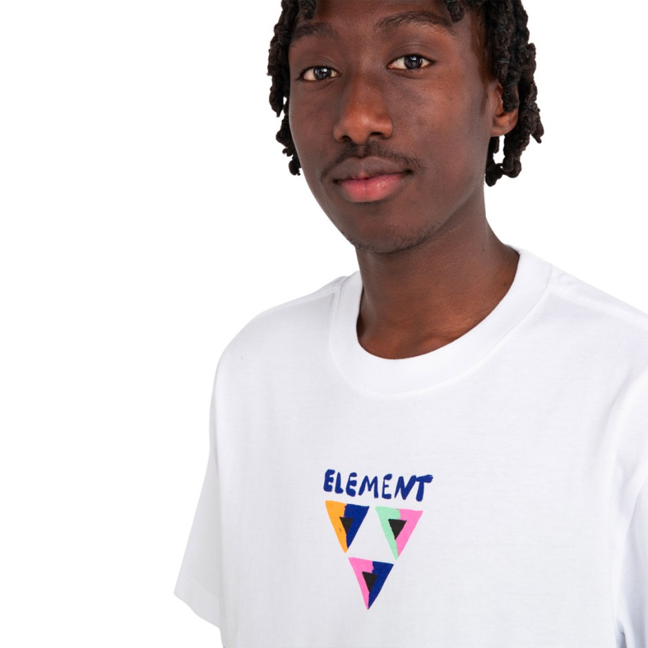 Ανδρική Κοντομάνικη Μπλούζα Λευκή - Element Conquer