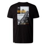 The North Face Collage Off Mountain Μαύρο - Ανδρική Κοντομάνικη Μπλούζα Εικόνα 2