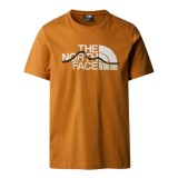 The North Face S/S Mountain Line Πορτοκαλί - Ανδρική Κοντομάνικη Μπλούζα