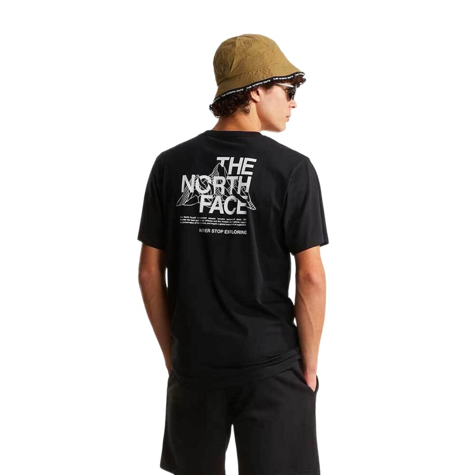 Ανδρική Κοντομάνικη Μπλούζα Μαύρη - The North Face Mountain Sketch
