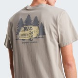Men's T-Shirt Beige - The North Face Van Life Relaxed Graphic Image 1