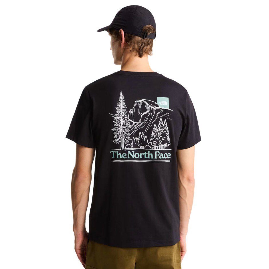 Men's T-Shirt Black - The North Face Monte Regular Graphic