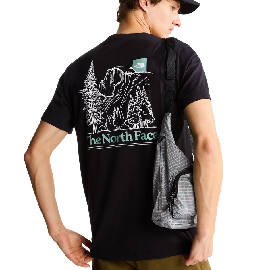 Men's T-Shirt Black - The North Face Monte Regular Graphic