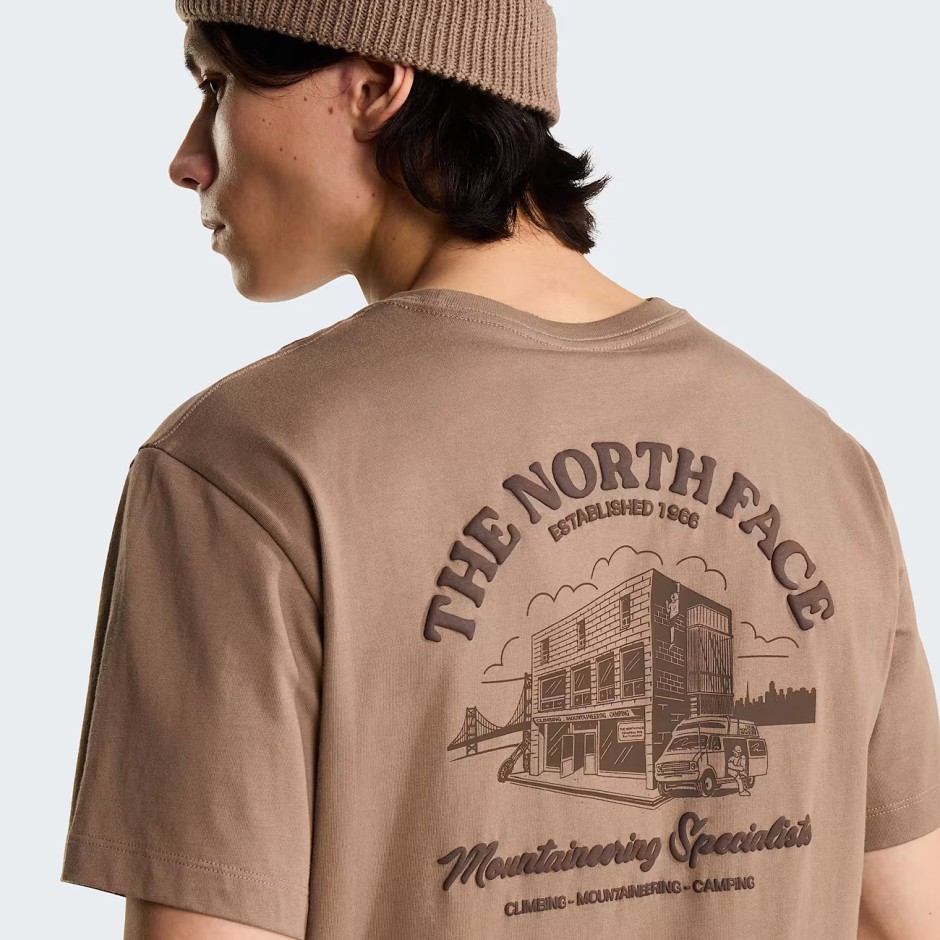 Men's T-Shirt Brown - The North Face OG Store Relaxed Graphic