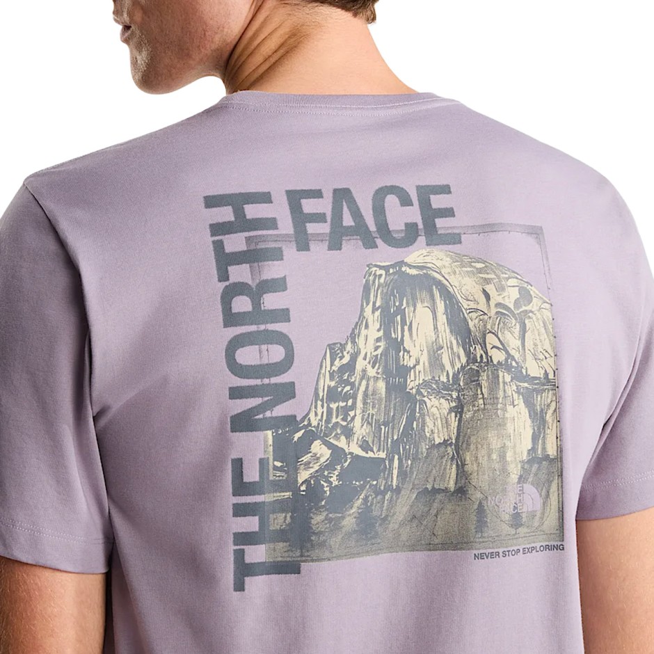 Ανδρική Κοντομάνικη Μπλούζα Γκρι - The North Face Half Dome Photo