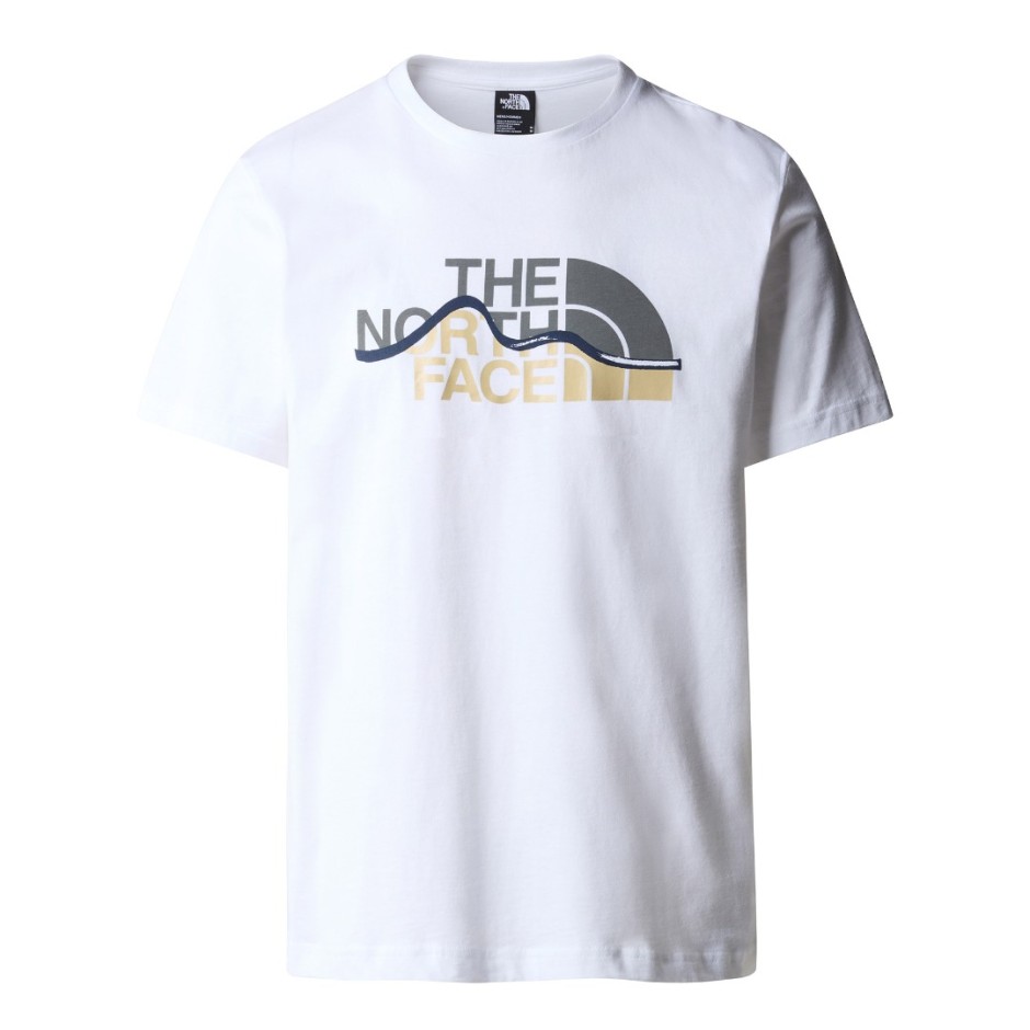Ανδρική Κοντομάνικη Μπλούζα Λευκή - The North Face S/S Mountain Line