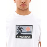 Ανδρική Κοντομάνικη Μπλούζα Λευκή - EMERSON  Εικόνα 3
