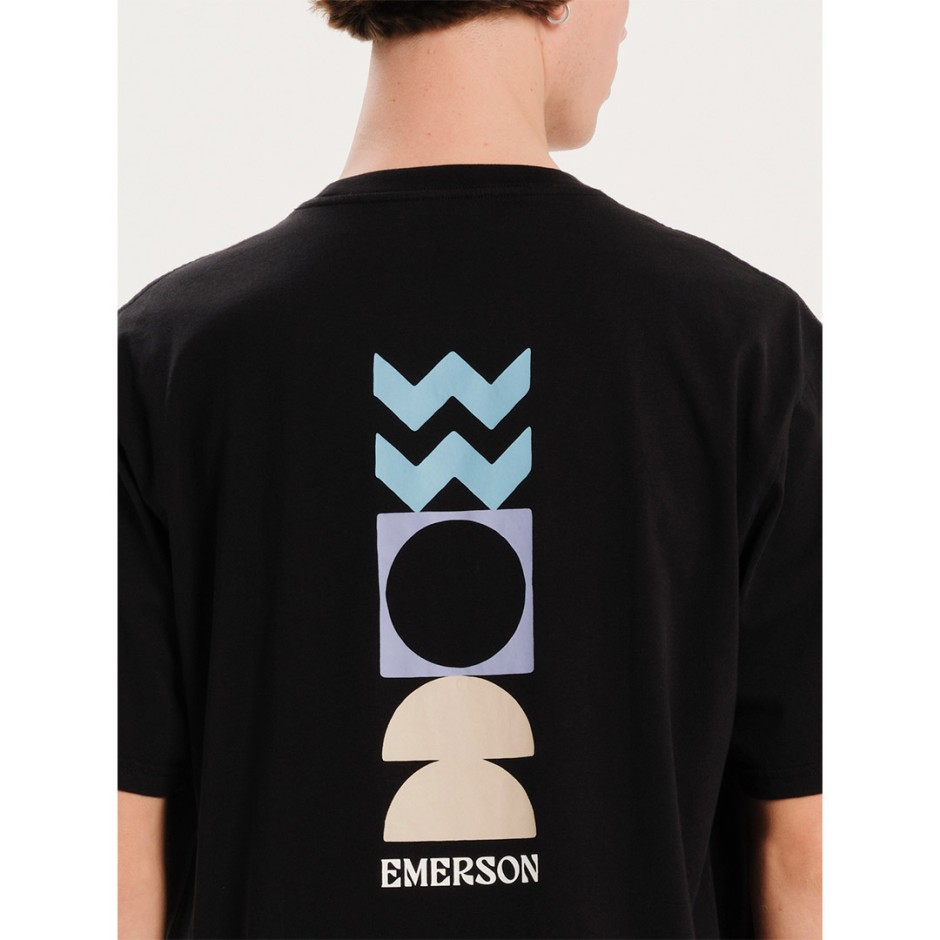 Ανδρική Κοντομάνικη Μπλούζα Μαύρη - Emerson