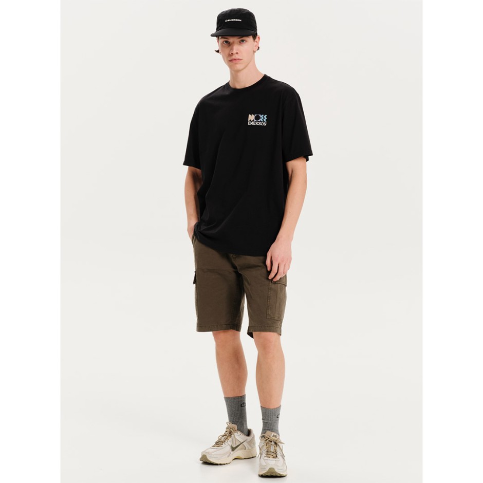 Ανδρική Κοντομάνικη Μπλούζα Μαύρη - Emerson