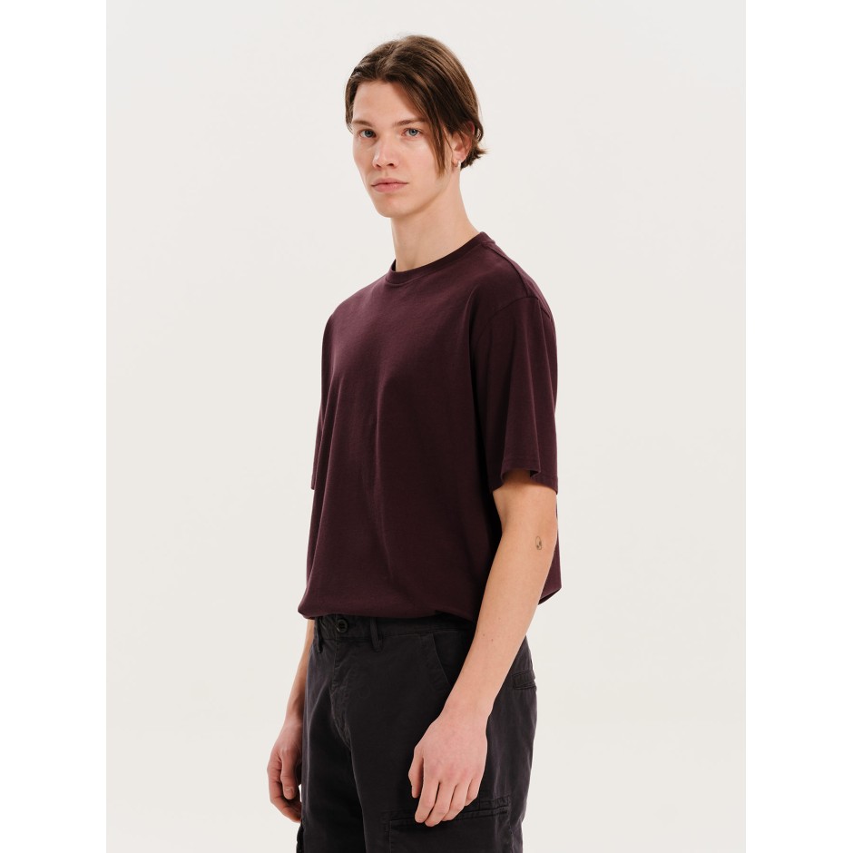 Ανδρική Κοντομάνικη Μπλούζα Μπορντό - EMERSON