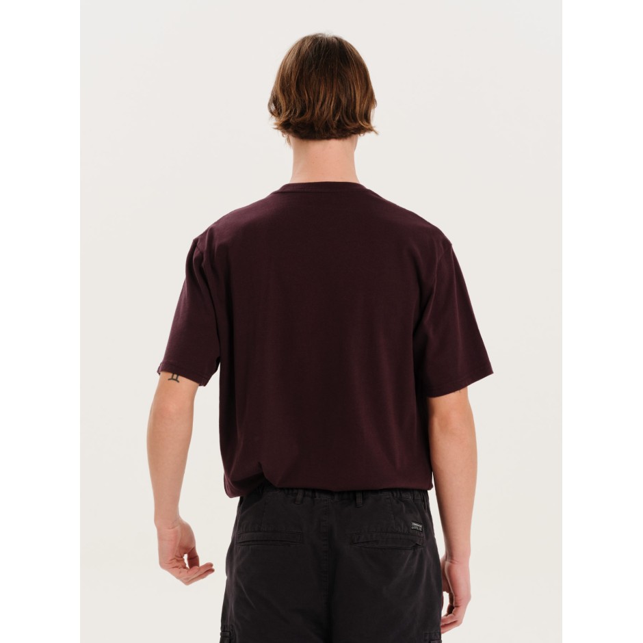 Ανδρική Κοντομάνικη Μπλούζα Μπορντό - EMERSON