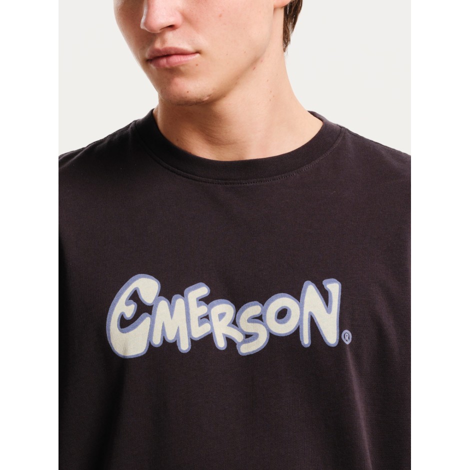 Ανδρική Κοντομάνικη Μπλούζα Μπλε - EMERSON GRAPHIC LOGO 
