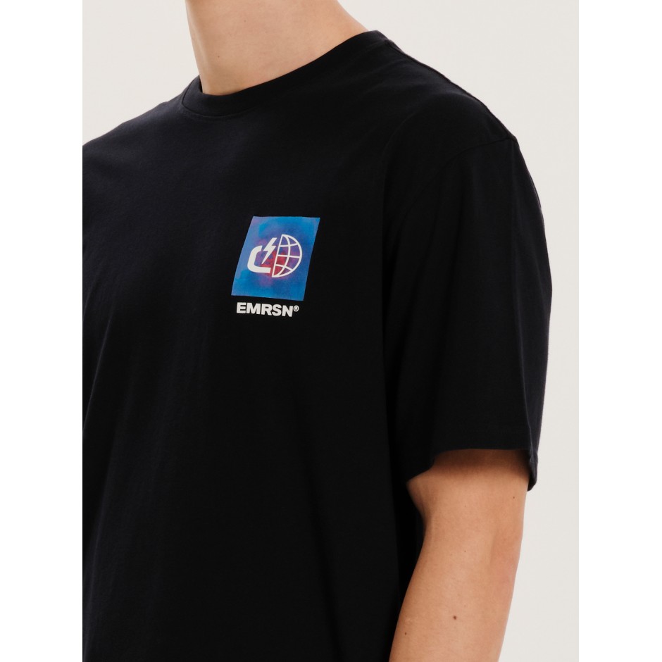 Ανδρική Κοντομάνικη Μπλούζα Μπλε - EMERSON LOGO