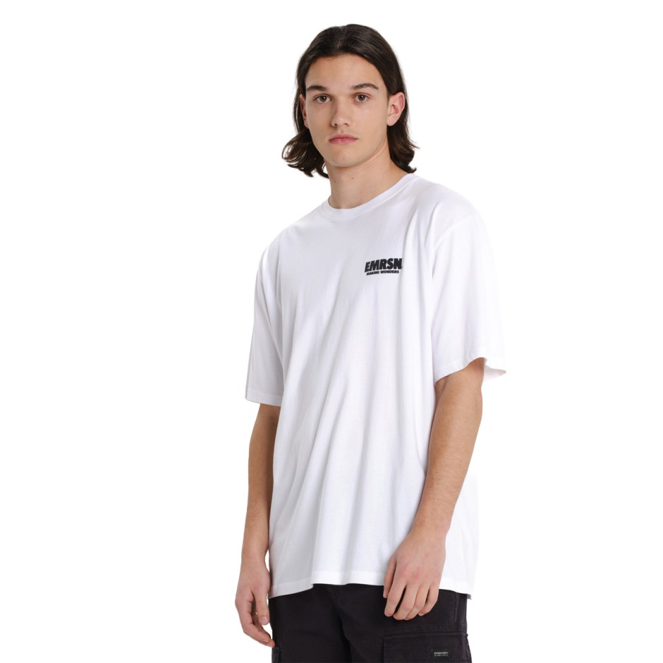Ανδρική Κοντομάνικη Μπλούζα Λευκή - EMERSON 'Keep It Simple'