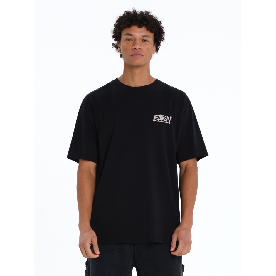 Men's T-Shirt White-Black - EMERSON