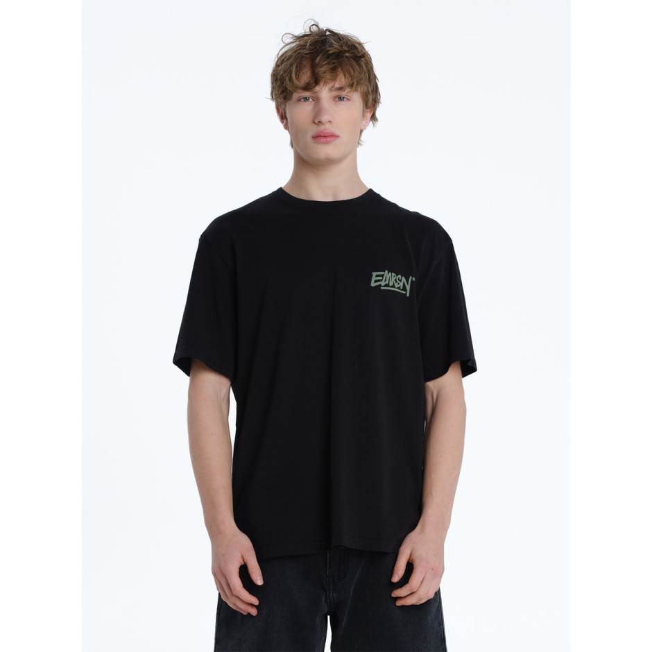 Ανδρική Κοντομάνικη Μπλούζα Μαύρη - EMERSON