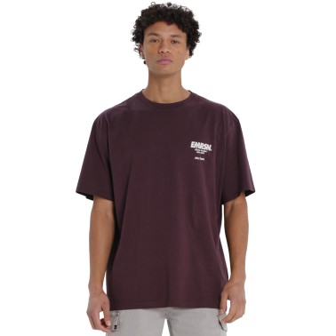 Ανδρική Κοντομάνικη Μπλούζα Μπορντό - EMERSON 'Stay Fresh'