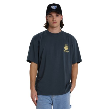 Ανδρική Κοντομάνικη Μπλούζα Πετρόλ - EMERSON "Ramen Club"