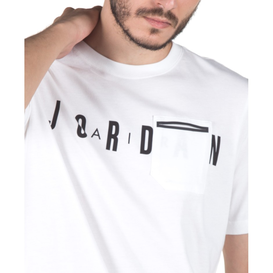 JORDAN M JSW TEE ALT HEM PKT JDN 915937-100 White