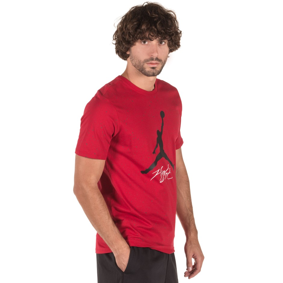 JORDAN M JSW TEE FLIGHT CEMENT AOP AA1893-687 Red