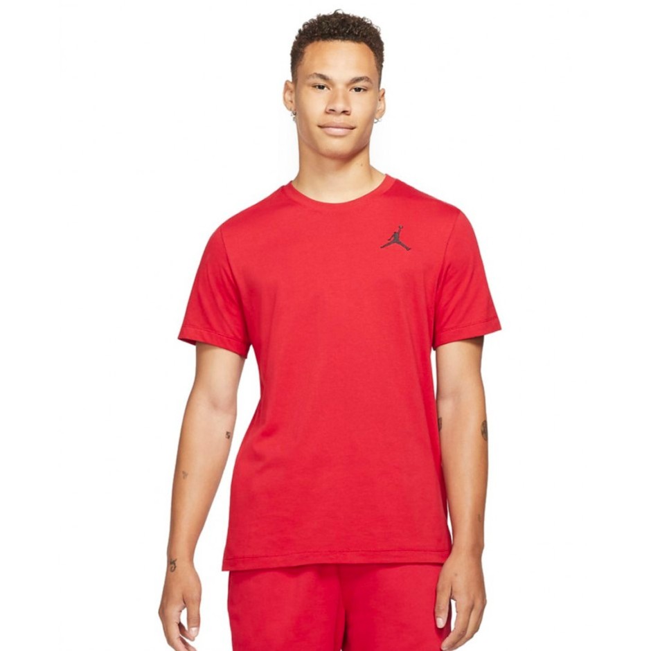 JORDAN M J JUMPMAN EMB SS CREW DC7485-687 Red