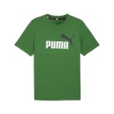 Puma Essentials+ 2 Colour Logo Πράσινο - Ανδρική Κοντομάνικη Μπλούζα