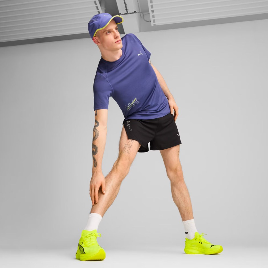 PUMA M RUN GRAPHIC MESH TEE 526631-46 Blue