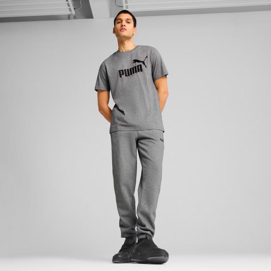 Ανδρική Κοντομάνικη Μπλούζα Γκρι - PUMA Essentials No. 1 Logo