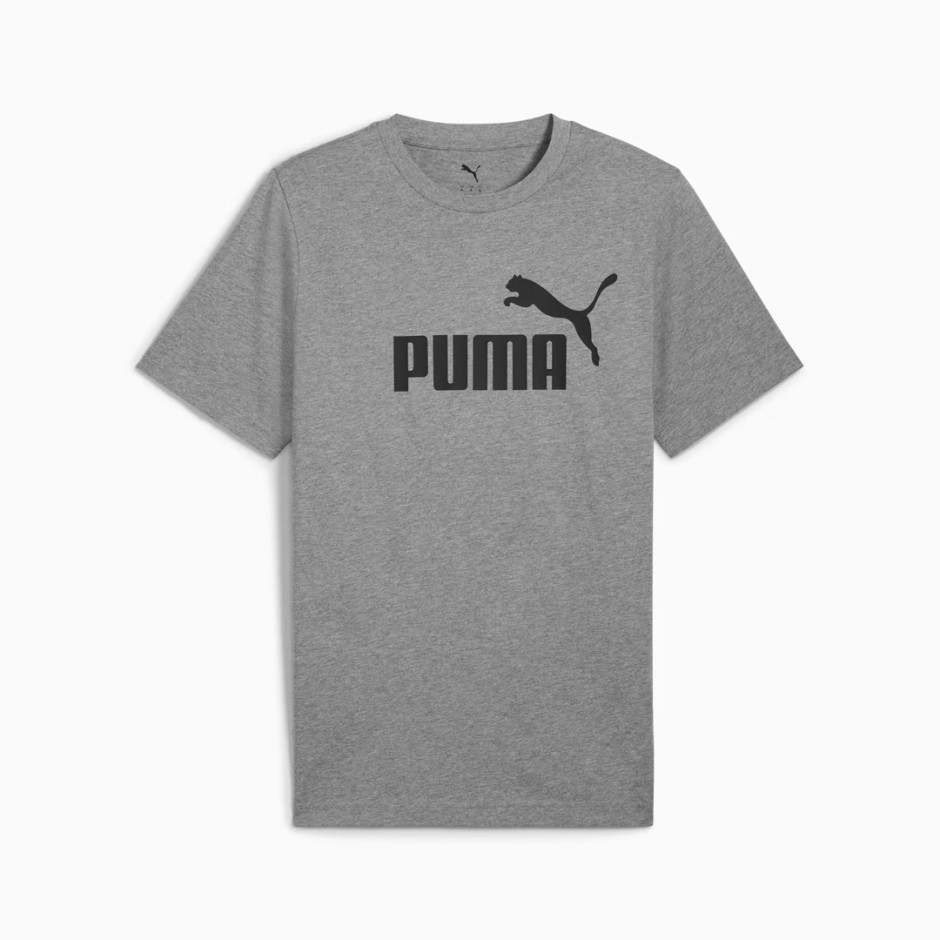 Ανδρική Κοντομάνικη Μπλούζα Γκρι - PUMA Essentials No. 1 Logo