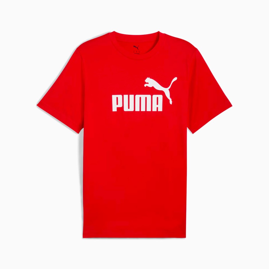 Ανδρική Κοντομάνικη Μπλούζα Κόκκινη - PUMA Essentials No. 1 Logo