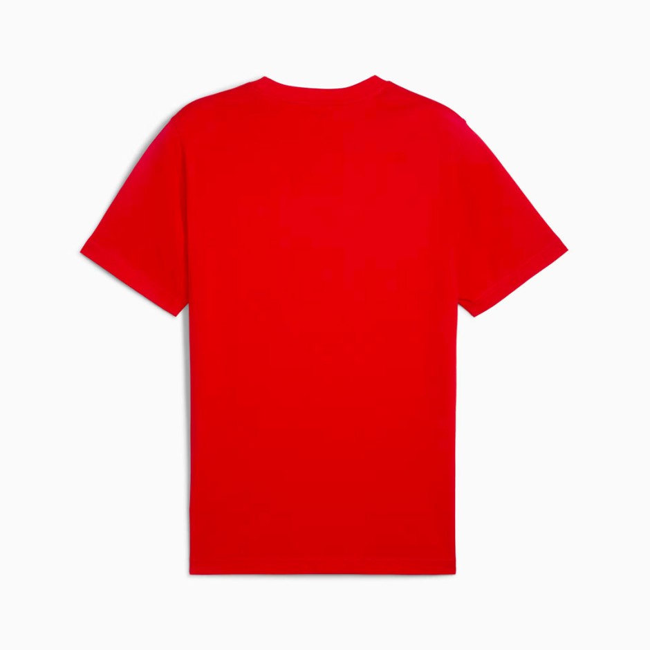 Ανδρική Κοντομάνικη Μπλούζα Κόκκινη - PUMA Essentials No. 1 Logo