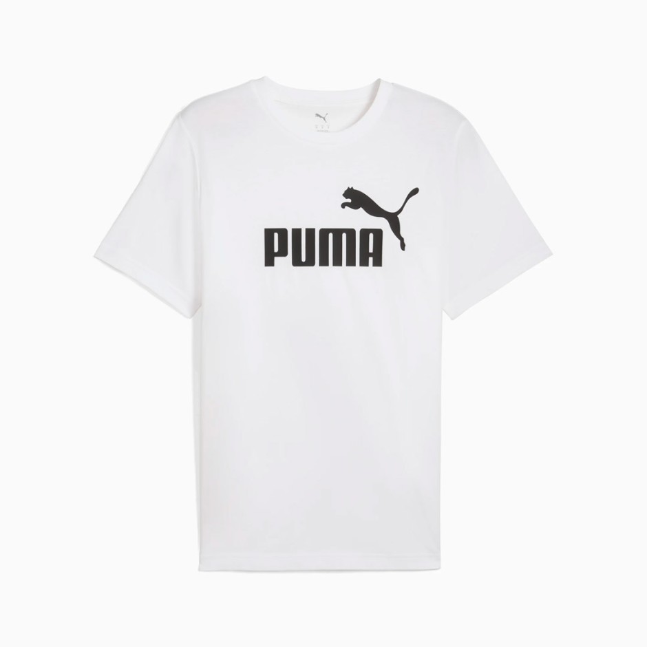 Ανδρική Κοντομάνικη Μπλούζα Λευκή - PUMA Essentials No. 1 Logo
