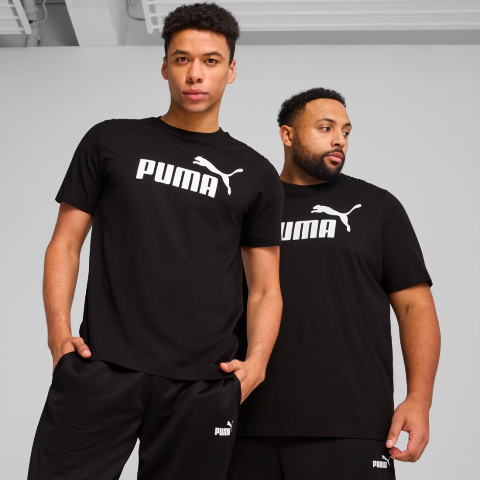 Ανδρική Κοντομάνικη Μπλούζα Μαύρη - PUMA Essentials No. 1 Logo
