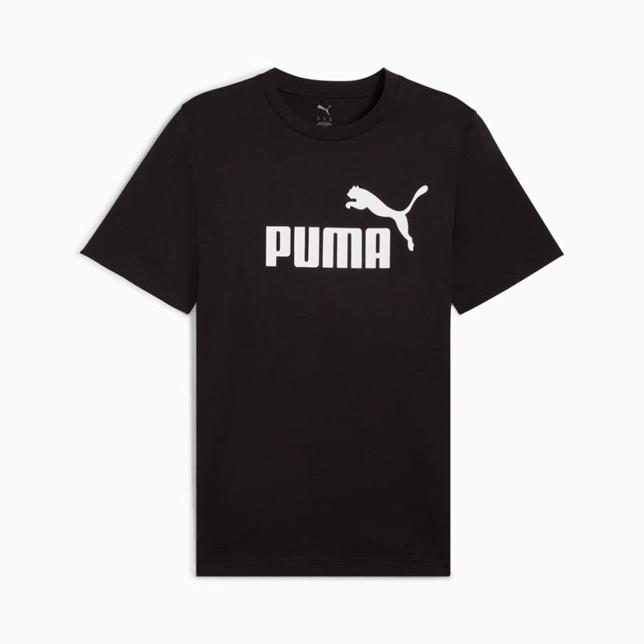 Ανδρική Κοντομάνικη Μπλούζα Μαύρη - PUMA Essentials No. 1 Logo