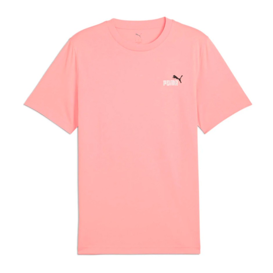 Ανδρική Κοντομάνικη Μπλούζα Ροζ - PUMA Essentials 2 Colour Small No. 1 Logo