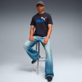 Ανδρική Κοντομάνικη Μπλούζα Μπλε - PUMA Essentials 2 Colour No. 1 Logo Εικόνα 1