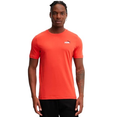 Ανδρική Κοντομάνικη Μπλούζα Κόκκινη - PUMA Essentials 2 Colour Small No. 1 Logo