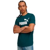 Ανδρική Κοντομάνικη Μπλούζα Κυπαρισσί - PUMA Essentials No. 1 Logo Εικόνα 