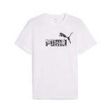Ανδρική Κοντομάνικη Μπλούζα Λευκή - PUMA Graphics No. 1 Logo Εικόνα 