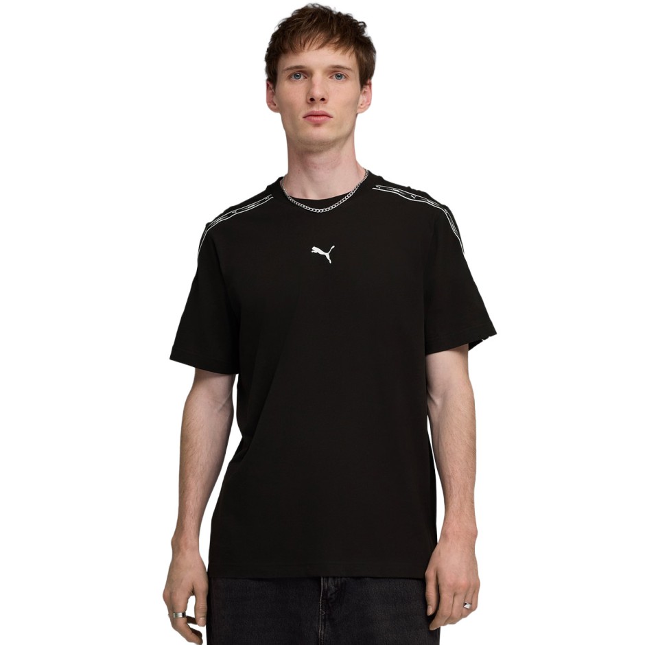Ανδρική Κοντομάνικη Μπλούζα Μαύρη - PUMA Essentials Tape