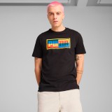 Ανδρική Κοντομάνικη Μπλούζα Μαύρη - PUMA Graphics Box Εικόνα 
