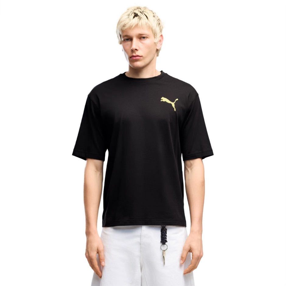 Ανδρική Κοντομάνικη Μπλούζα Μαύρη - PUMA Graphics Boxy Utility
