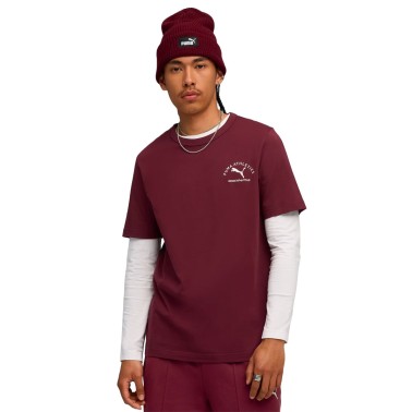 Ανδρική Κοντομάνικη Μπλούζα Μπορντό - PUMA Class Graphic 