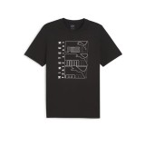 Puma Graphics Triple No.1 Logo Μαύρο - Ανδρική Κοντομάνικη Μπλούζα Εικόνα 