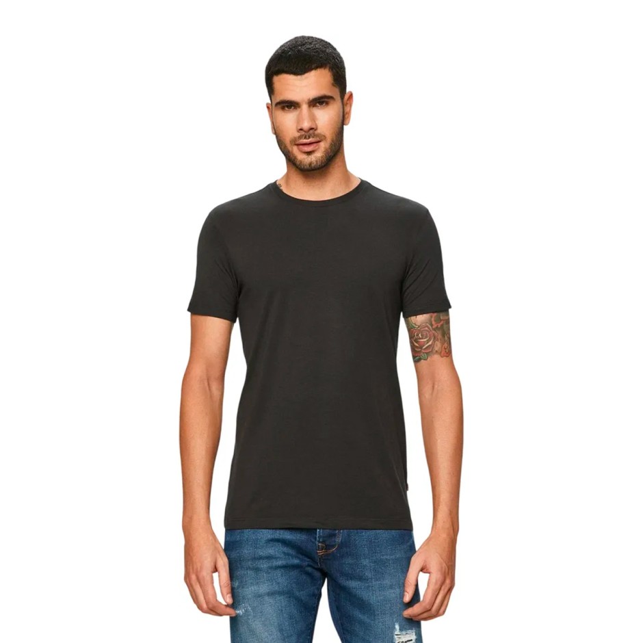 LEVI'S MEN SOLID CREW 2P 37152-0022-JET BLACK Μαύρο