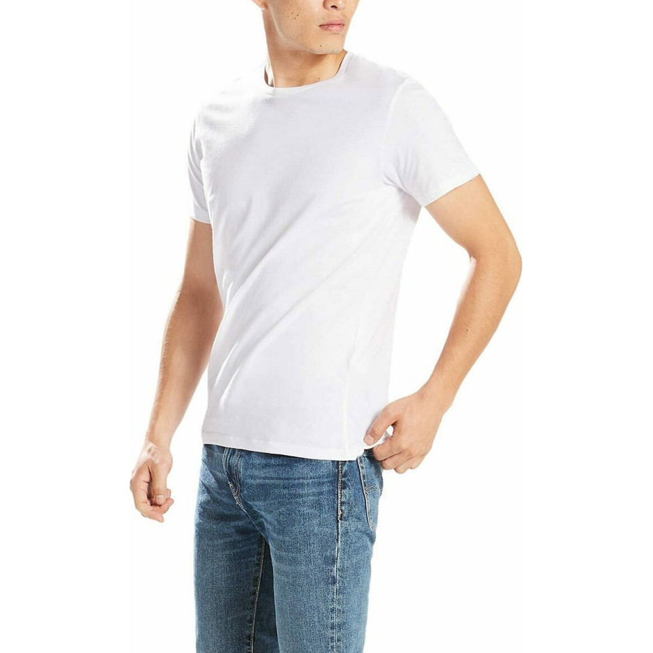 LEVI'S MEN SOLID CREW 2P 37152-0001-WHITE White